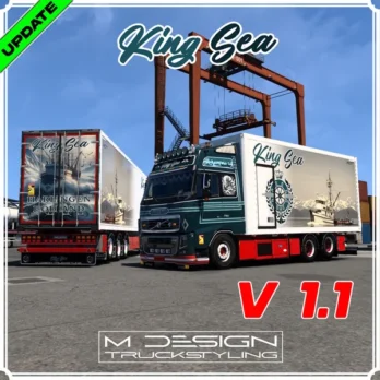 VOLVO FH16 SKIN KING SEA + EKERI TRAILERS