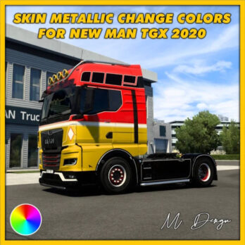 METALLIC CHANGE COLORS SKIN FOR NEW MAN TGX 3 - OLD SCHOOL
