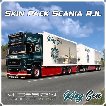 SKIN PACK SCANIA R/RJL + EKERI RIGID ADDON - KING SEA - ETS2 MOD