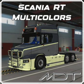 SCANIA RT by SKIMO + EKERI TRAILERS - MULTICOLORS MATTE + GLOSS SKIN PACK - MDT - ETS2 MOD