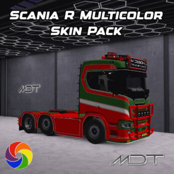 Scania R 2016 Next Gen + SCS trailers - MATTE & GLOSS CHANGEABLE COLORS SKIN - ETS2 MOD