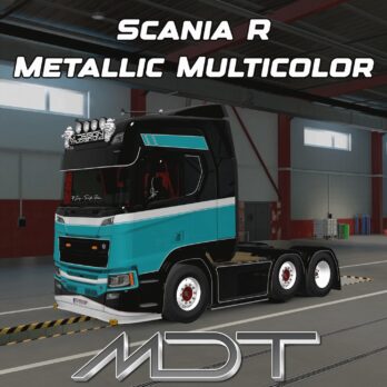SCANIA R "KRAKER" METALLIC MULTICOLOR SKIN - ETS2 MOD