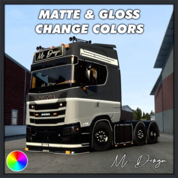 SKIN SCANIA 2016 S NG - MATTE & GLOSS CHANGE COLORS