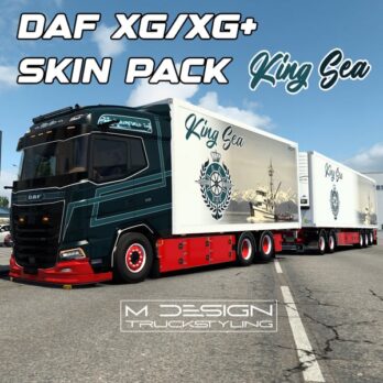 DAF 2021 XG/XG+ KING SEA SKIN PACK - EKERI ADDON - MDT - ETS2 MOD