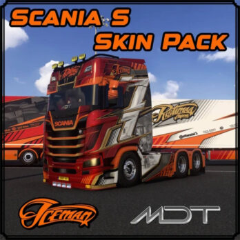 SCANIA S "ICEMAN" SKIN PACK - MDT - ETS2 MOD