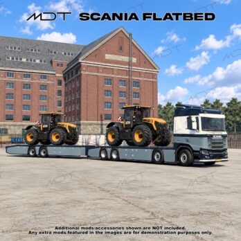 MDT Scania NG FLATBED Chassis + Drawbar Trailer